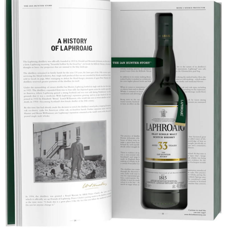 LAPHROAIG 33 YEAR OLD LAN HUNTER STORY BOOK SERIES 3 700ML