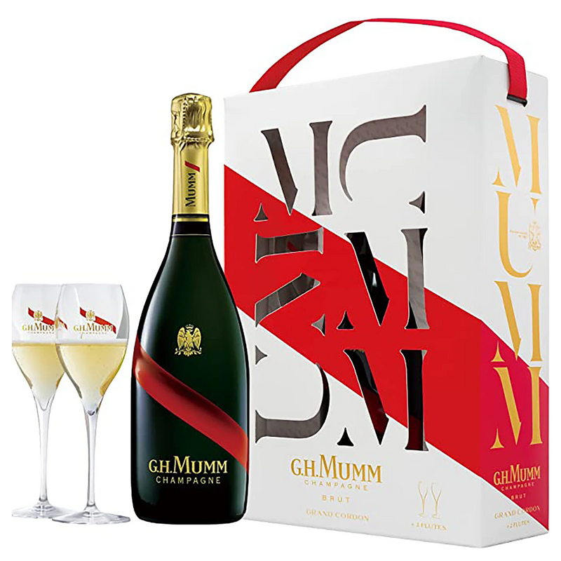 MUMM BRUT NV CHAMPAGNE & FLUTE GIFT PACK 750ML