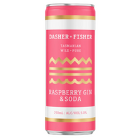 DASHER & FISHER RASPBERRY GIN & SODA CAN 250ML