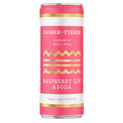 DASHER & FISHER RASPBERRY GIN & SODA CAN 250ML