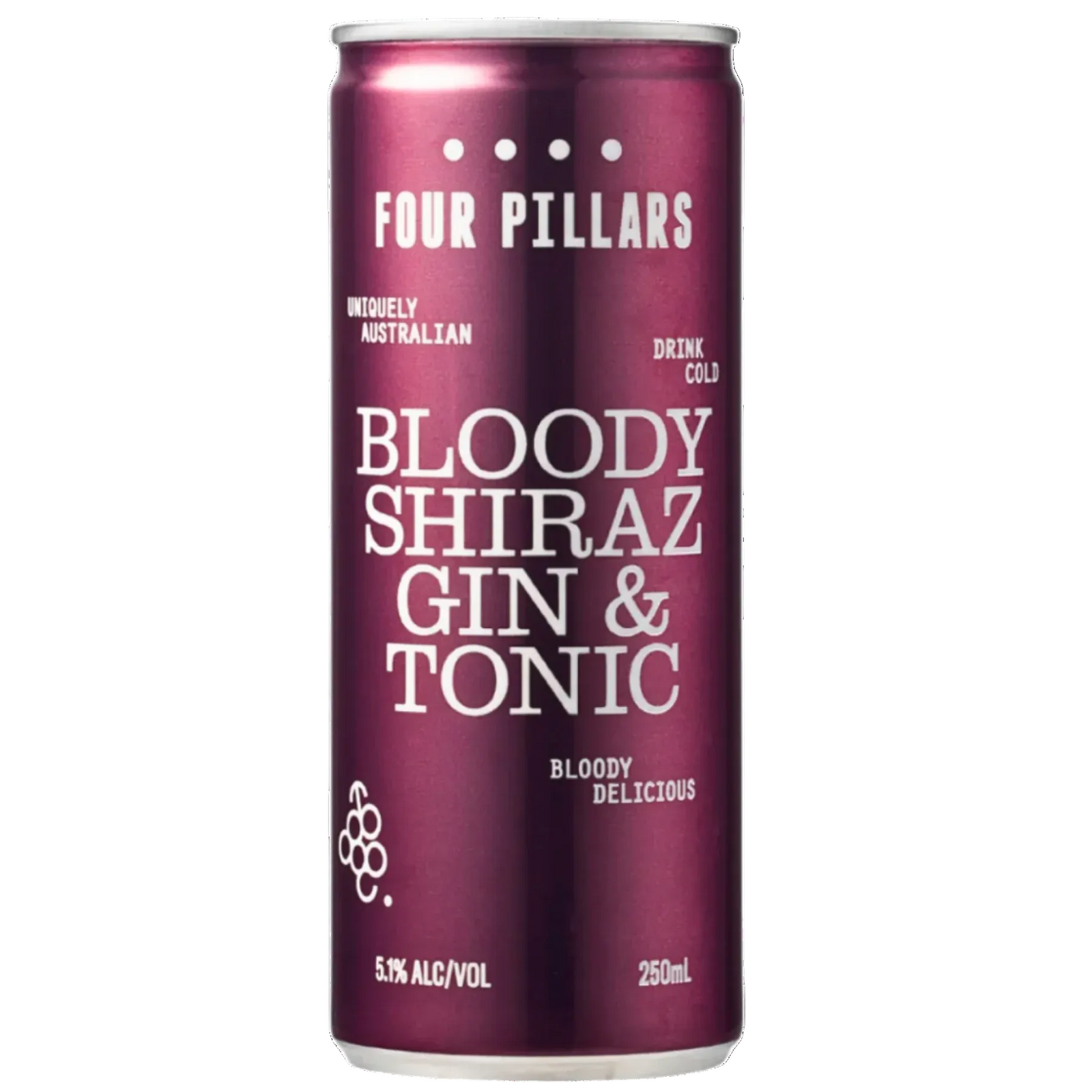 FOUR PILLARS BLOODY SHIRAZ GIN & TONIC CAN 250ML