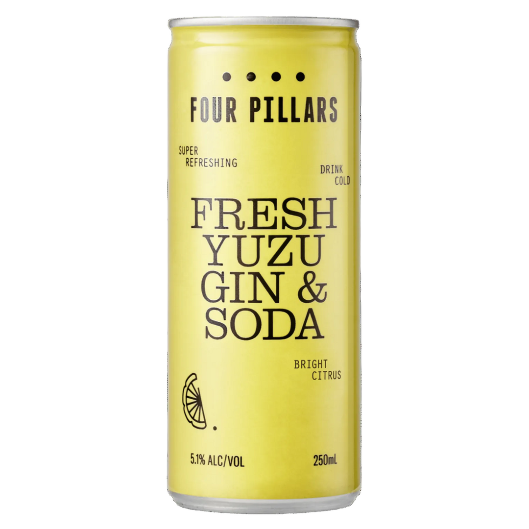 FOUR PILLARS FRESH YUZU GIN & SODA CAN 250ML