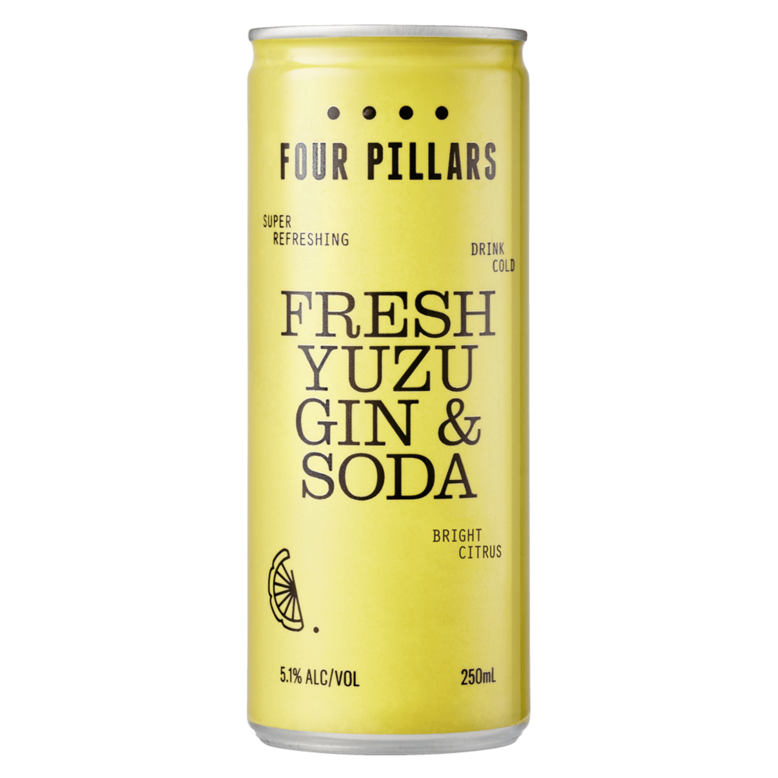 FOUR PILLARS FRESH YUZU GIN & SODA CAN 250ML