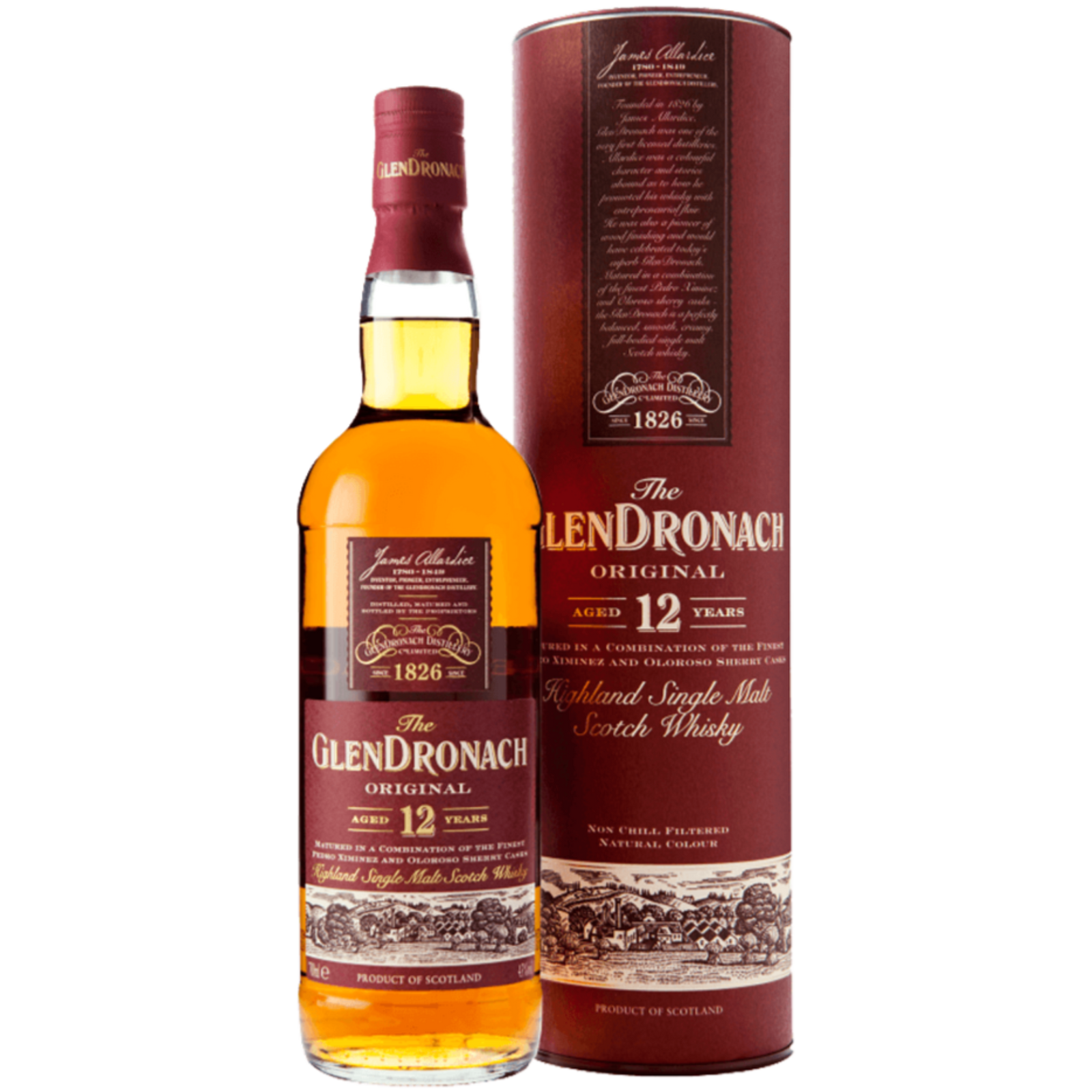 GLENDRONACH SINGLE MALT SCOTCH WHISKY 12YO 700ML