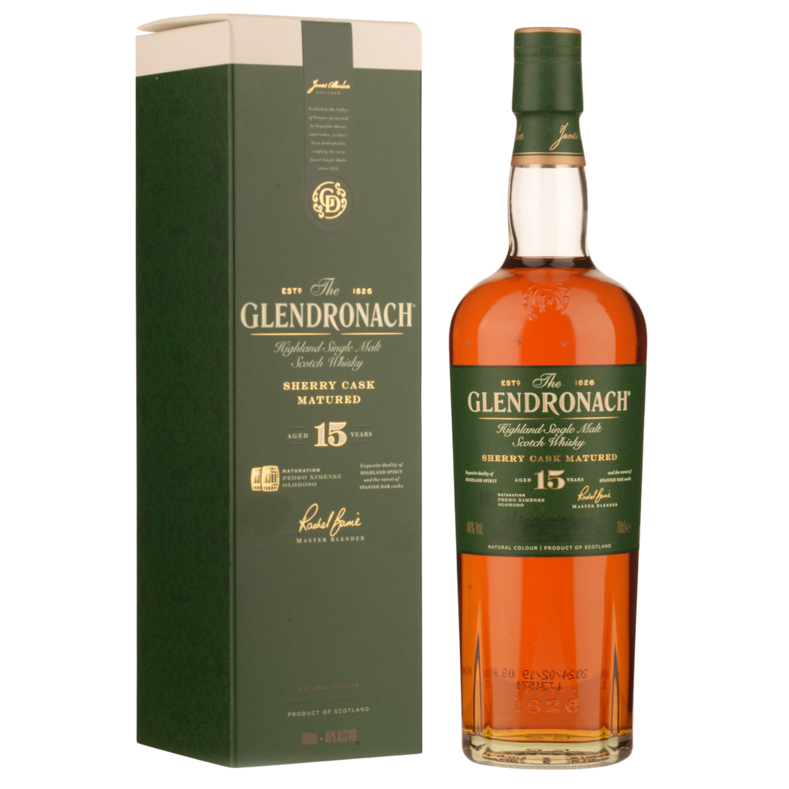 GLENDRONACH SINGLE MALT SHERRY CASK SCOTCH WHISKY 15YO 700ML