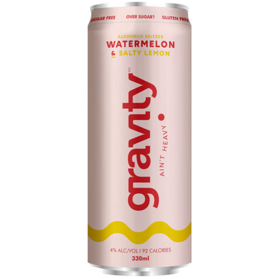 GRAVITY WATERMELON & SALTY LEMON SELTZER CAN 330ML