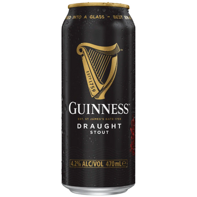 GUINNESS DRAUGHT STOUT CAN 470ML