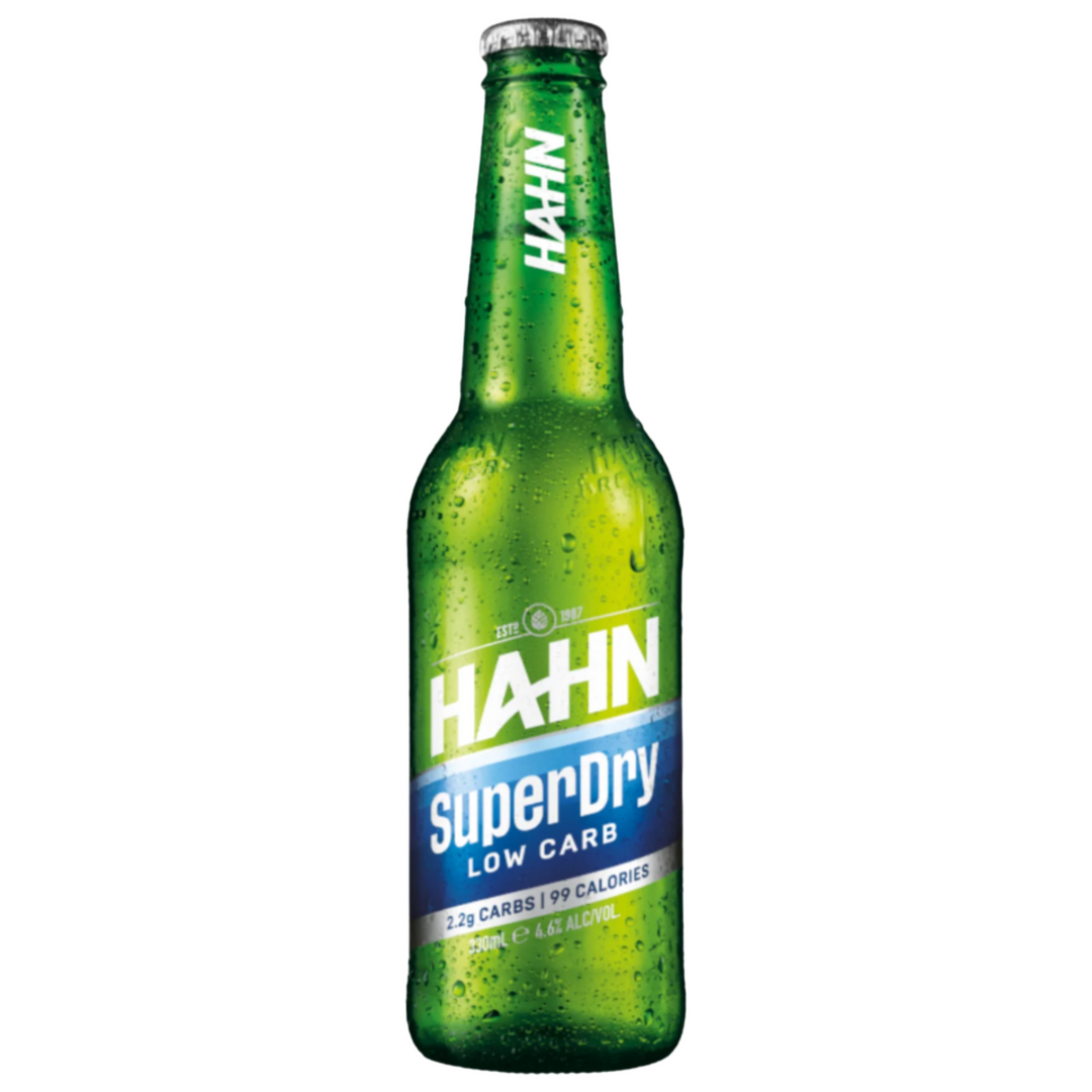 HAHN SUPER DRY LOW CARB BOTTLES 330ML