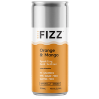 HARD FIZZ ORANGE MANGO SELTZER CANS 330ML