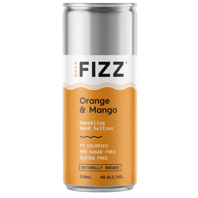 HARD FIZZ ORANGE MANGO SELTZER CANS 330ML