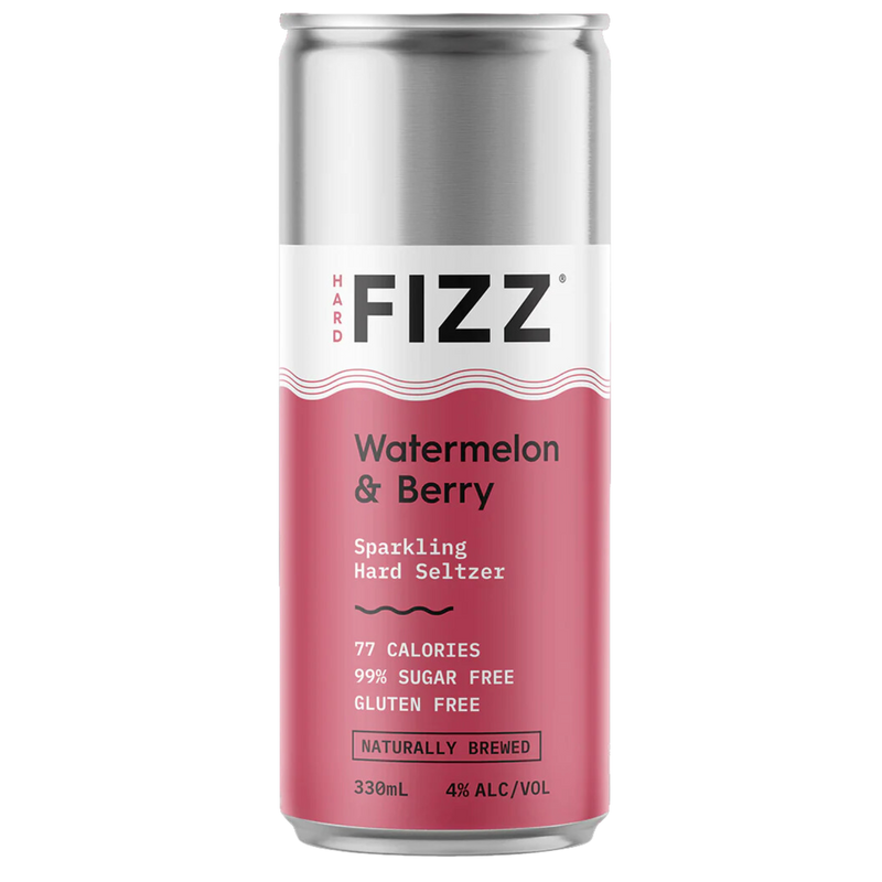 HARD FIZZ WATERMELON BERRY SELTZER CANS 330ML