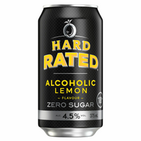 HARD RATED ALCOHOLIC LEMON ZERO SUGAR CAN 375ML