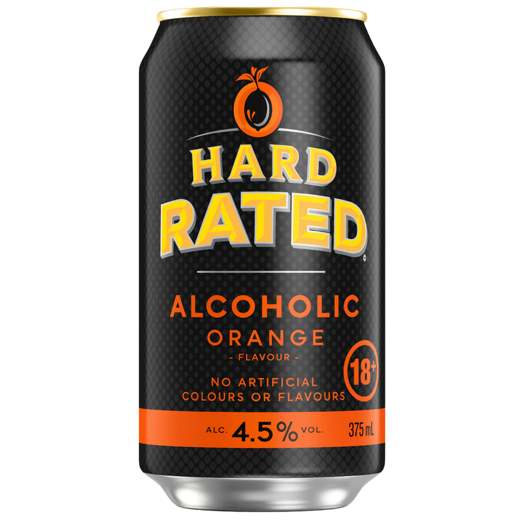 HARD RATED ALCOHOLIC ORANGE CAN 375ML