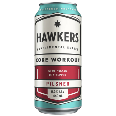 HAWKERS EXPERIMENTAL SERIES CORE WORKOUT PILSNER CAN 440ML