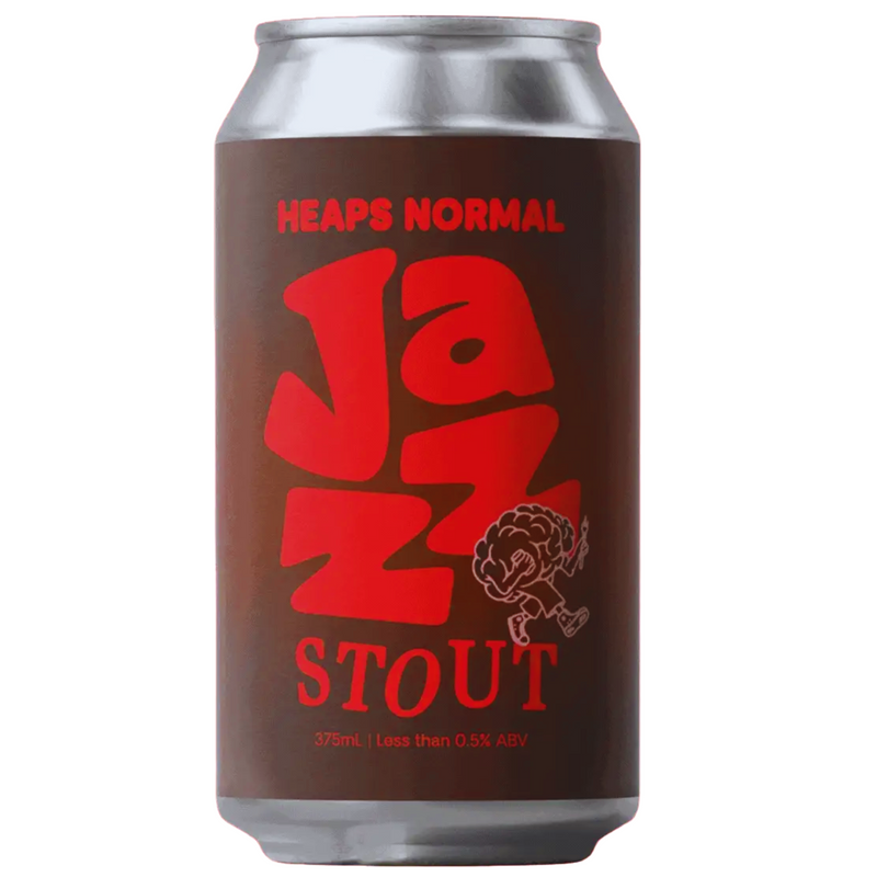HEAPS NORMAL JAZZ STOUT NON ALCOHOLIC CAN 375ML