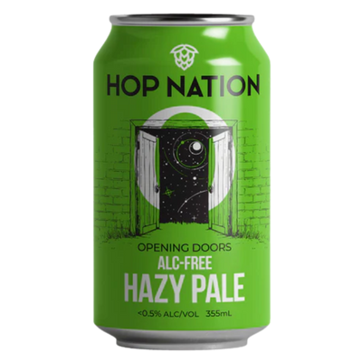 HOP NATION OPENING DOORS NON-ALCOHOLIC HAZY PALE CAN 375ML