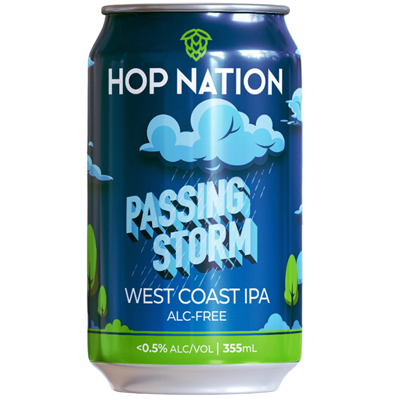 HOP NATION PASSING STORM NON-ALCOHOLIC WEST COAST IPA CAN 355ML