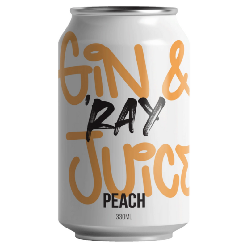 HOP NATION RAY GIN & JUICE PEACH CAN 330ML