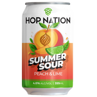 HOP NATION SUMMER SOUR PEACH & LIME CAN 355ML