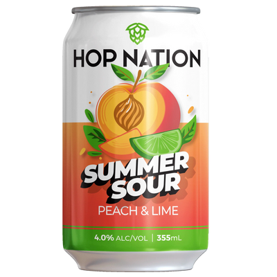 HOP NATION SUMMER SOUR PEACH & LIME CAN 355ML