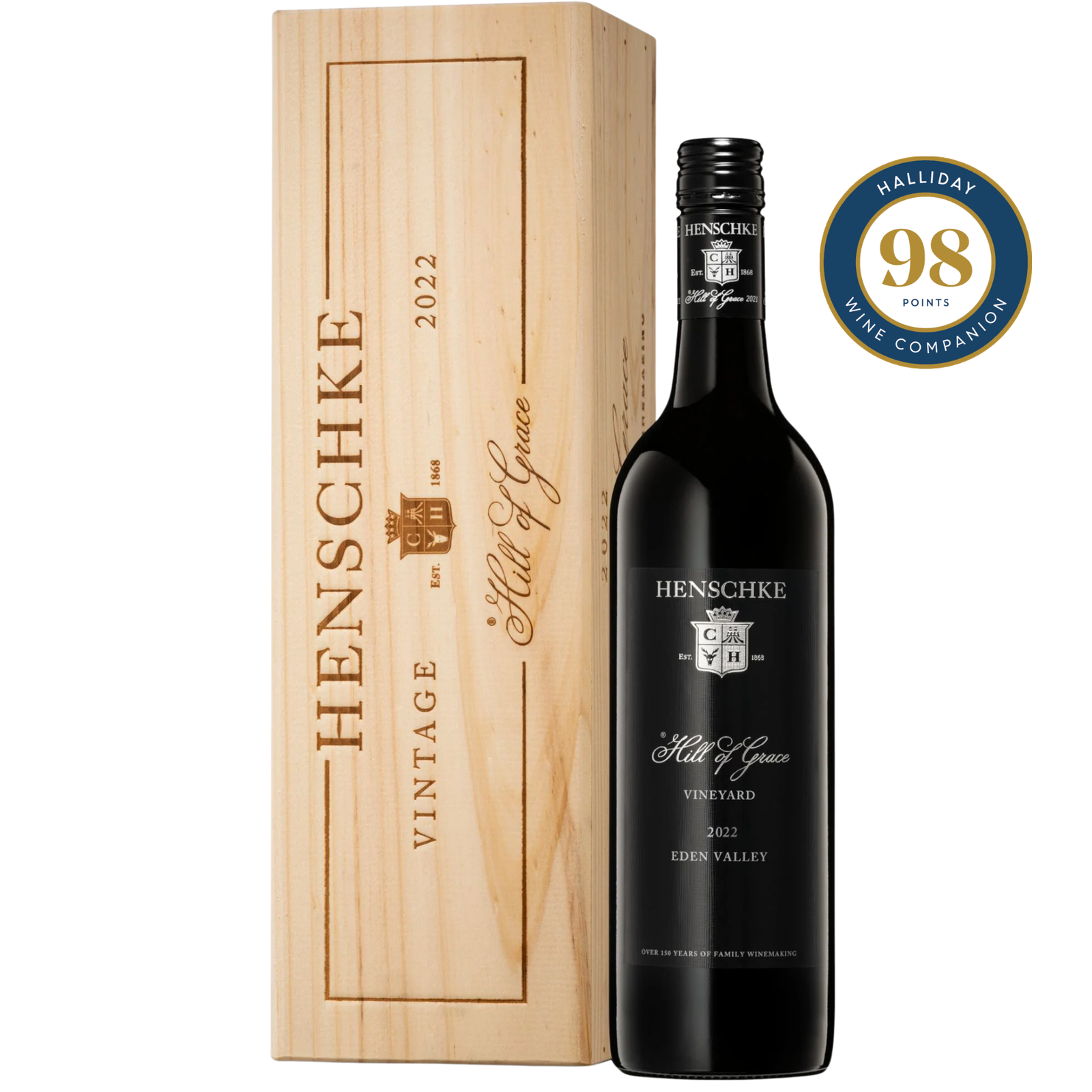 Henschke Hill Of Grace Shiraz 2022 (Wooden Gift Box) 750ml