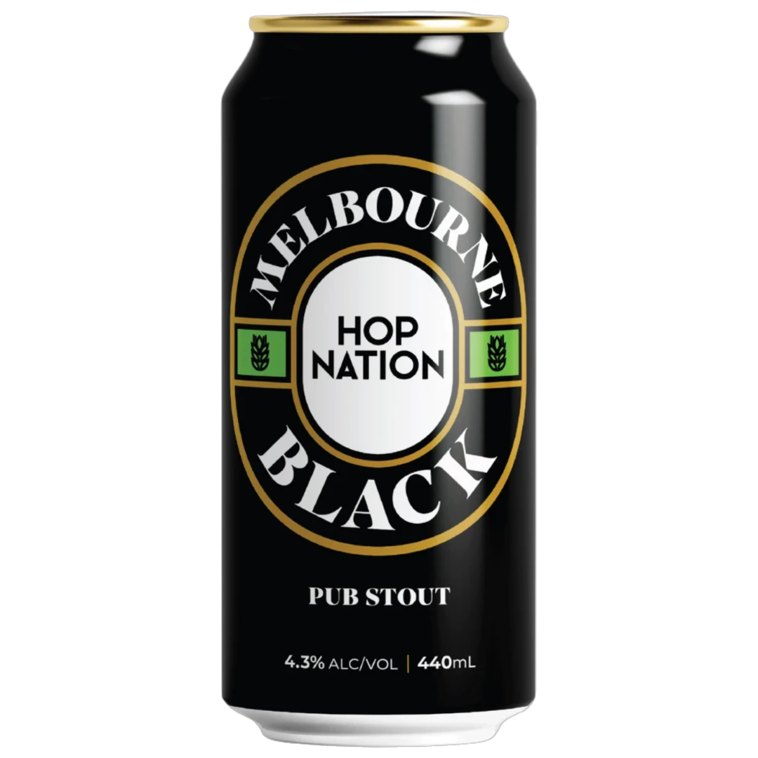 Hop Nation Melbourne Black Pub Stout Can 440ml