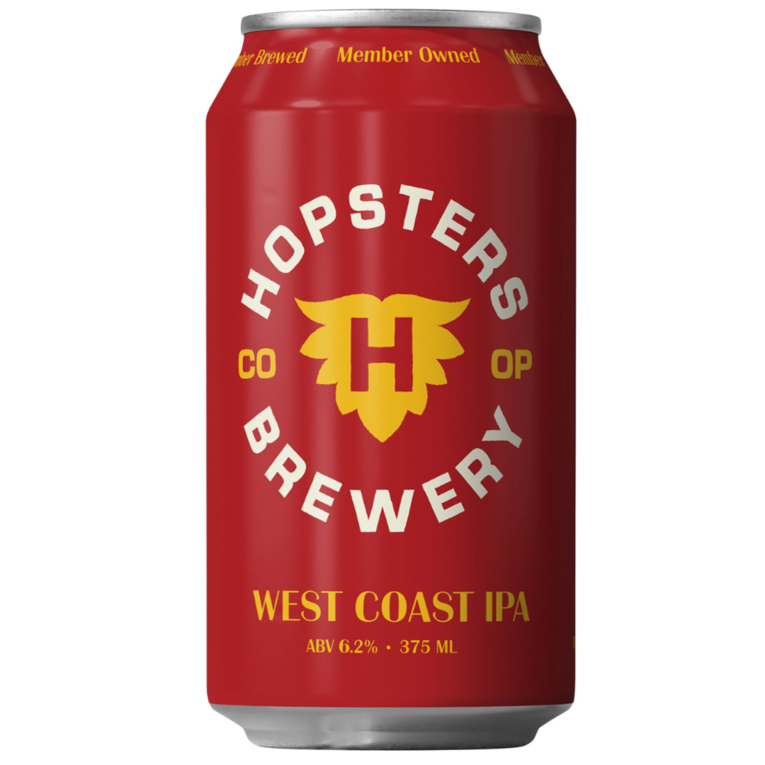 Hopsters Brewery Co Op West Coast IPA can 375ml