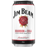 JIM BEAM WHITE & COLA CAN 375ML