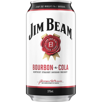 JIM BEAM WHITE & COLA CAN 375ML