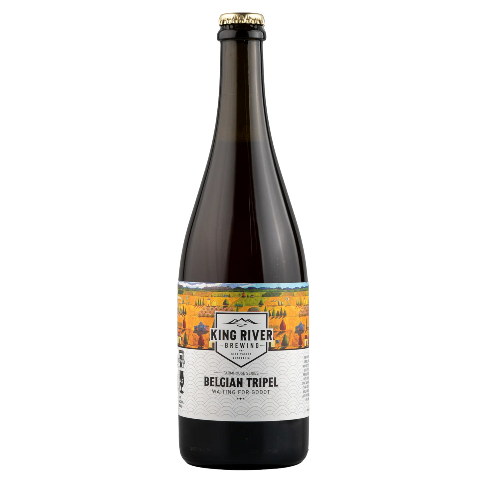 KING RIVER BREWING FARMHOUSE SERIES WAITING FOR GODOT BELGIAN TRIPEL BOTTLE 750ML