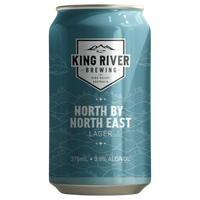 KING RIVER BREWING NORTH BY NORTH EAST LAGER CAN 375ML