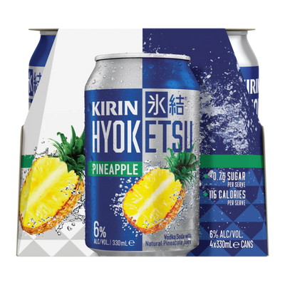 KIRIN HYOKETSU PINEAPPLE CAN 330ML 4 PACK