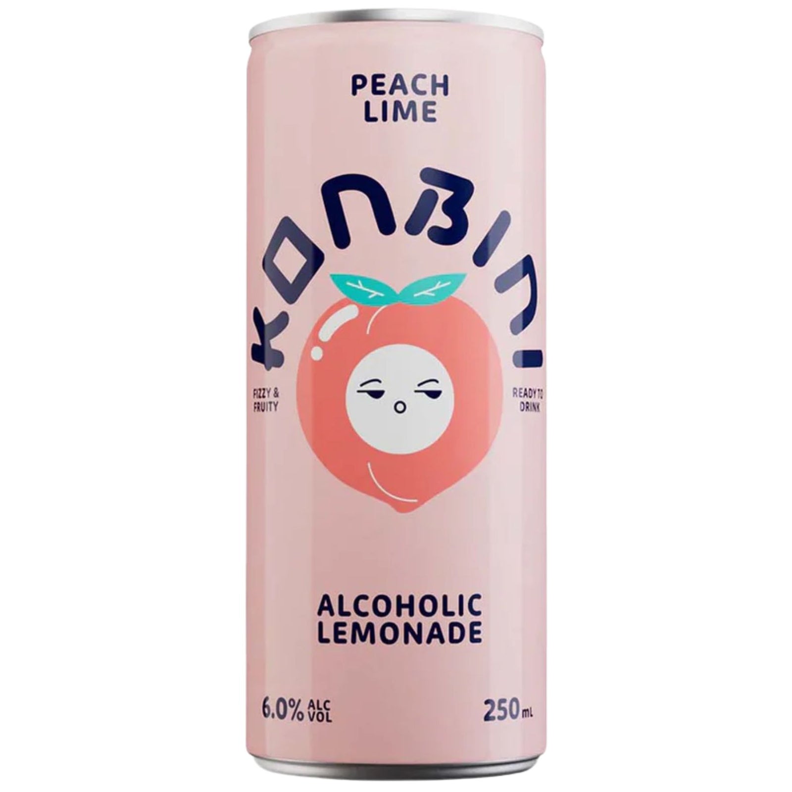KONBINI PEACH LIME ALCOHOLIC LEMONADE CAN 250ML