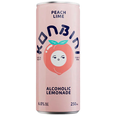 KONBINI PEACH LIME ALCOHOLIC LEMONADE CAN 250ML