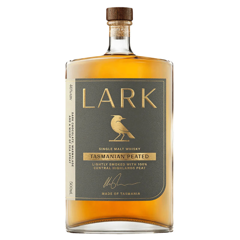 LARK TASMANIAN PEATED SINGLE MALT WHISKY 500ML