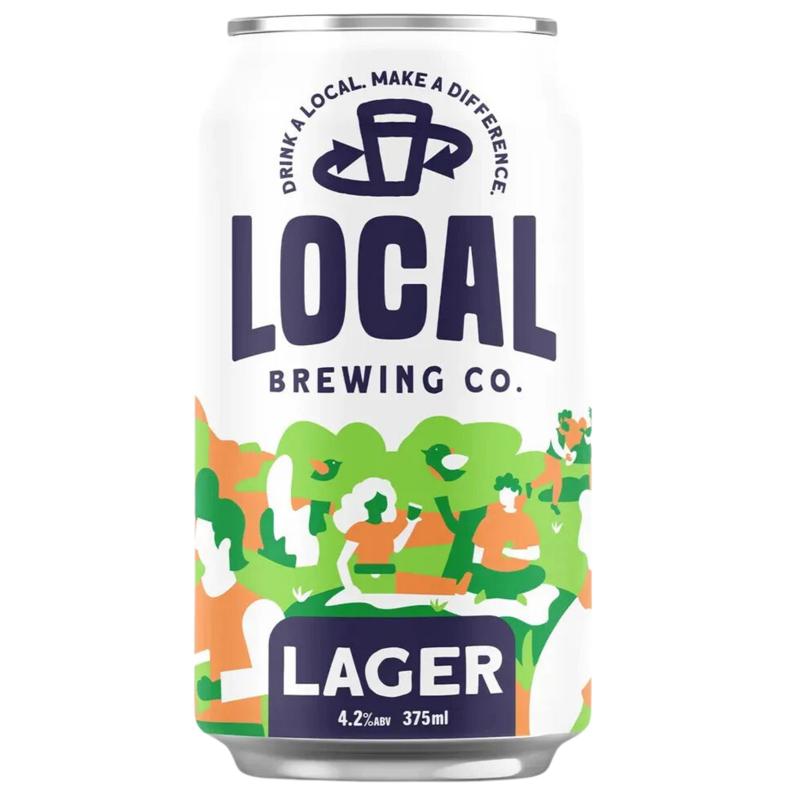 LOCAL BREWING CO LAGER CAN 375ML