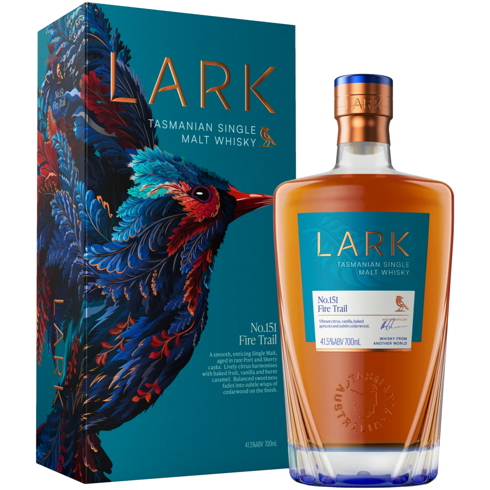 Lark Fire Trail No.151 Single Malt Whisky 41.5% 700ml box