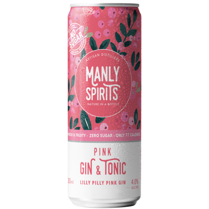 MANLY SPIRITS PINK GIN & TONIC CAN 330ML