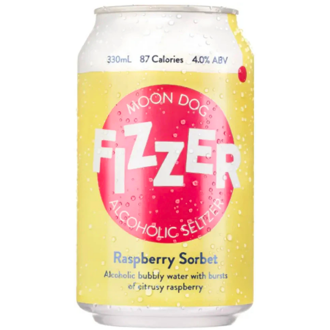 MOON DOG FIZZER SELTZER RASPBERRY SORBET CAN 330ML