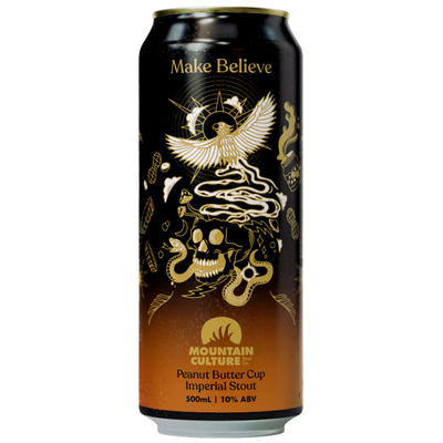 MOUNTAIN CULTURE BEER CO. MAKE BELIEVE PEANUT BUTTER CUP IMPERIAL STOUT CAN 500ML