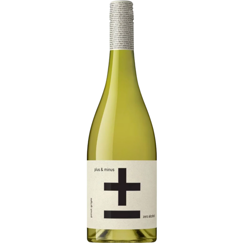 PLUS & MINUS PINOT GRIGIO ZERO ALCOHOL 750ML