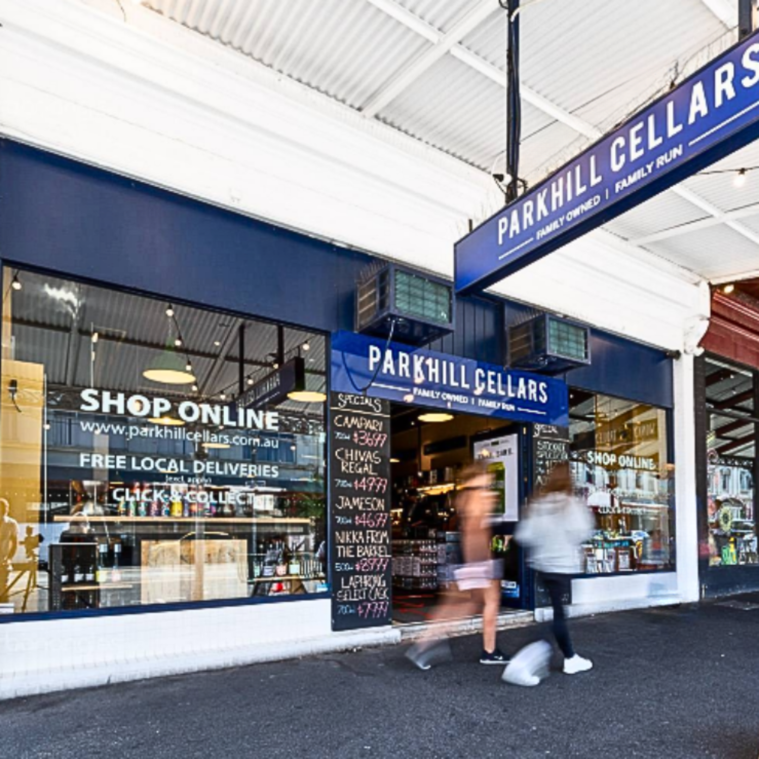 Storefront of Parkhill Cellars in North Melbourne