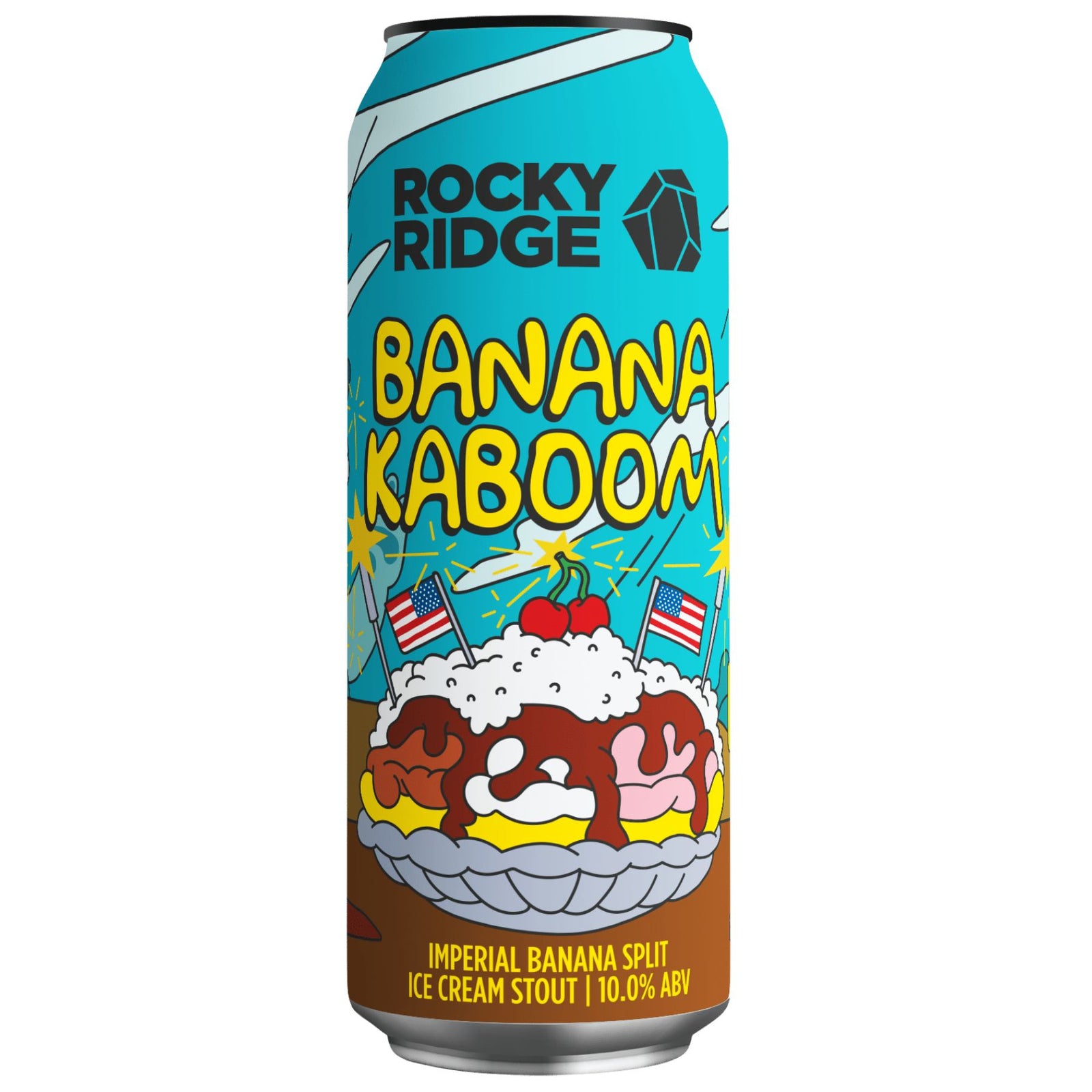 ROCKY RIDGE BANANA KABOOM IMPERIAL BANANA SPLIT ICE CREAM STOUT CAN 500ML