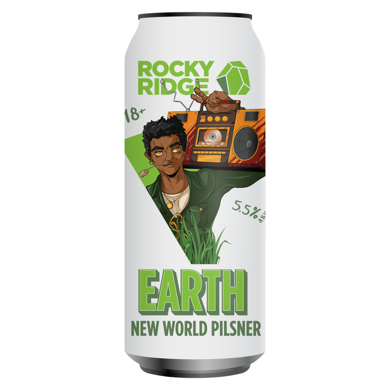 ROCKY RIDGE EARTH NEW WORLD PILSNER CAN 500ML