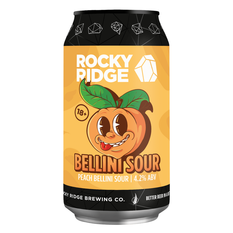 ROCKY RIDGE PEACH BELLINI SOUR CAN 375ML