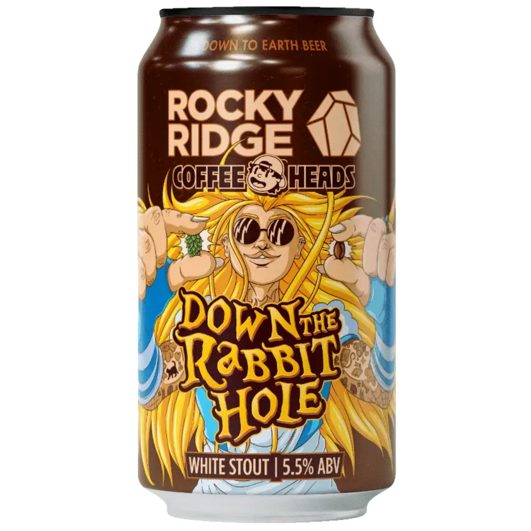 Rocky Ridge Coffee Heads Down The Rabbit Hole White Stout Can 355ml