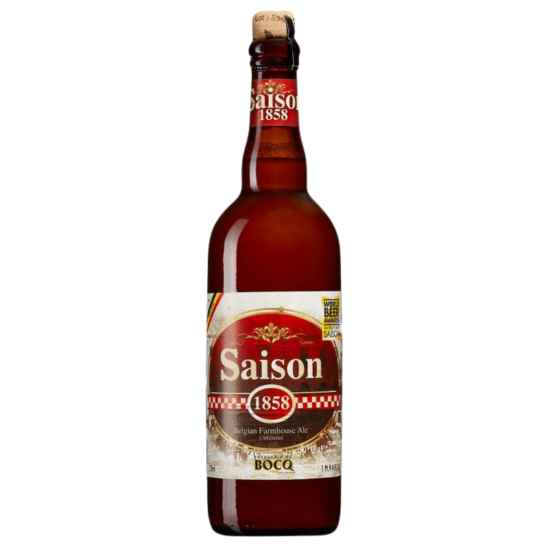 SAISON 1858 BELGIAN FARMHOUSE ALE UNFILTERED BOTTLE 750ML