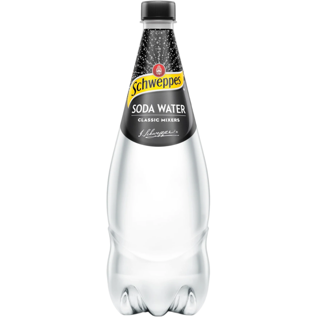 SCHWEPPES SODA WATER BOTTLE 1.1L