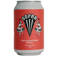 SOPRA WATERMELON & BASIL SELTZER CAN 330ML