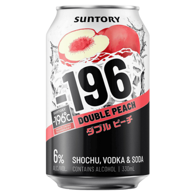 SUNTORY -196 DOUBLE PEACH CAN 330ML